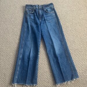 Veronica Beard Taylor Hi Rise Wide Leg Crop